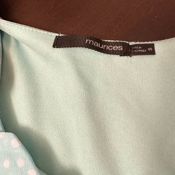 Maurice’s Soft Blue Bow Polka Dot Tank Small S - Picture 2 of 8